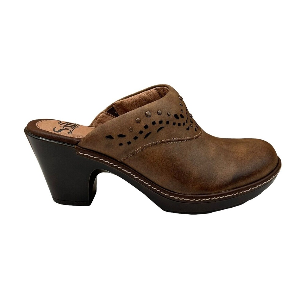 Sofft Laina Women's Closed Toe Leather Clogs Size 7.5 Mocha/Brown Arch Support - Picture 11 of 12